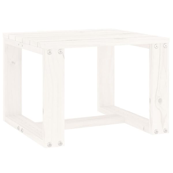 vidaXL Table d'appoint de jardin blanc 40x38x28,5cm bois massif de pin