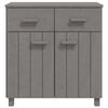 vidaXL Buffet HAMAR Gris clair 79x40x80 cm Bois massif de pin