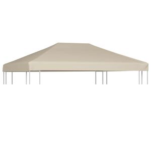 vidaXL Couverture de dessus de belv&eacute;d&egrave;re 310 g / m&sup2; 4x3 m Beige