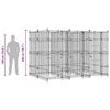 vidaXL Chenil d'ext&eacute;rieur pour chiens Acier 5,53 m&sup2;
