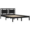 vidaXL Cadre de lit sans matelas noir 200x200 cm bois massif