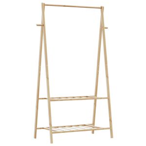 vidaXL Porte-v&ecirc;tement avec &eacute;tag&egrave;res 96x45,5x150,5 cm bambou