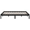 vidaXL Cadre de lit sans matelas noir bois massif 140x190 cm