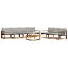 vidaXL Ensemble de canap&eacute;s d'ext&eacute;rieur 8 pcs Gris Naturel et Clair