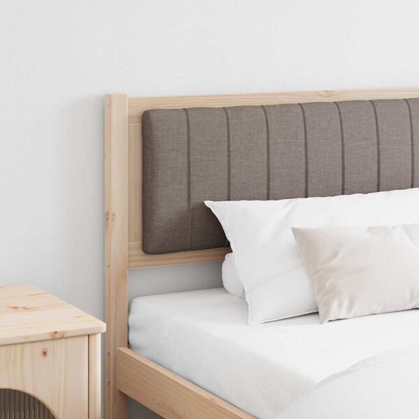 vidaXL T&ecirc;te de lit capitonn&eacute;e Marron 200 cm Pin massif