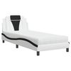 vidaXL Lit Viana avec matelas blanc et noir 80x200 cm similicuir