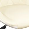 vidaXL Chaise de salle &agrave; manger pivotante Cr&egrave;me et blanc Similicuir