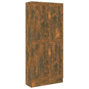 vidaXL Armoire &agrave; livres Ch&ecirc;ne fum&eacute; 82,5x30,5x185,5cm Bois d'ing&eacute;nierie