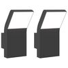vidaXL Appliques murales LED d'ext&eacute;rieur 2 pcs noir