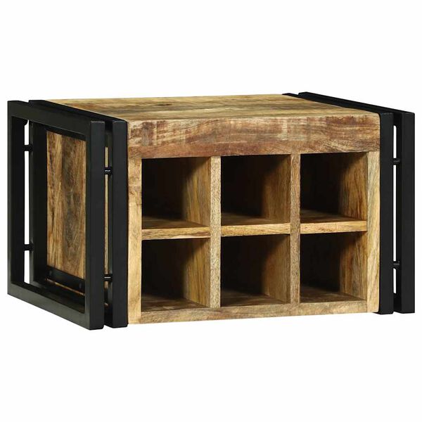 vidaXL &Eacute;tag&egrave;re &agrave; vin 2 pcs 46 x 35 x 27,5 cm Bois de mangue massif