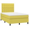 vidaXL Sommier &agrave; lattes de lit et matelas et LED Vert 120x200 cm Tissu