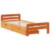 vidaXL Cadre de lit sans matelas cire marron 75x190 cm bois pin massif