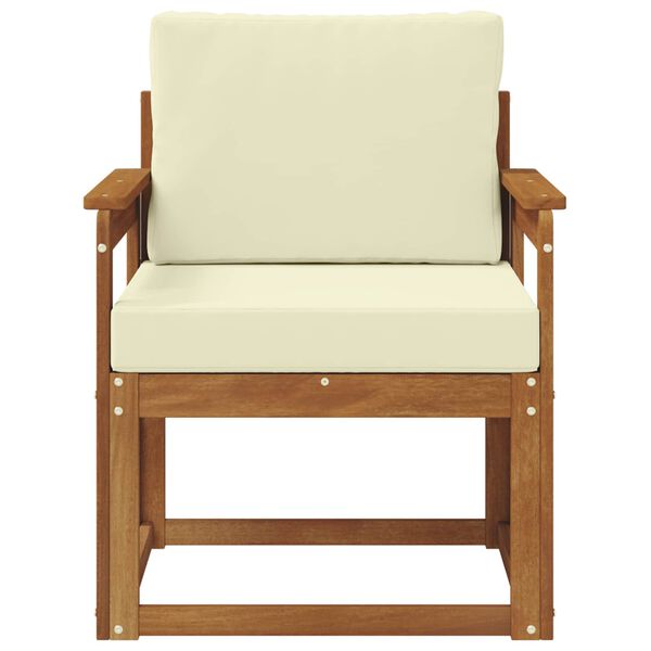 vidaXL Canap&eacute; d&rsquo;ext&eacute;rieur Bois d'acacia massif et polyester Naturel