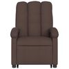 vidaXL Fauteuil inclinable de massage Marron fonc&eacute; Tissu