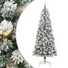vidaXL Sapin de No&euml;l Artificiel &agrave; Branches Articul&eacute;es Vert et blanc