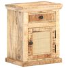 vidaXL Table de chevet 40x30x50 cm Bois de manguier et canne naturelle