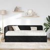 vidaXL Cadre de lit d'angle avec matelas Noir 90 x 200 cm Velours