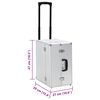 vidaXL Valise de pilote 47 x 39 x 27 cm Argent&eacute; Aluminium