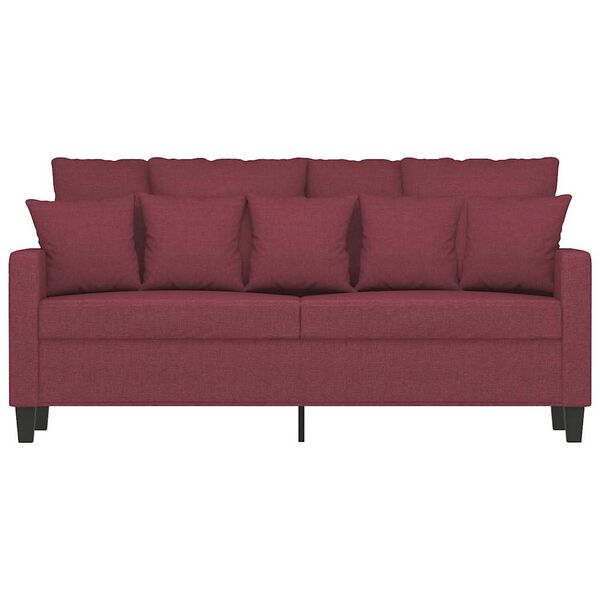vidaXL Canap&eacute; &agrave; 2 places Rouge bordeaux 140 cm Tissu