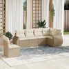 vidaXL Salon de jardin avec coussins 6 pcs beige r&eacute;sine tress&eacute;e