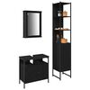 vidaXL Ensemble de mobilier de salle de bain 3 pcs Ch&ecirc;ne noir