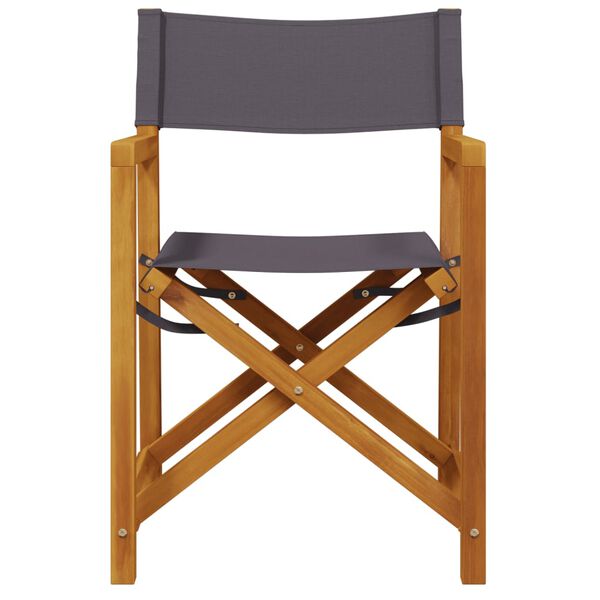 vidaXL Chaises de jardin pliables lot de 4 gris fonc&eacute; tissu