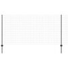 vidaXL Cl&ocirc;ture Euro avec poteau 25 x 1,2 m Acier recouvert de PVC Gris