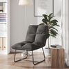 vidaXL Chaise de détente avec cadre en métal Gris foncé Velours