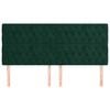 vidaXL T&ecirc;te de lit Vert fonc&eacute; 180x7x118/128 cm Velours