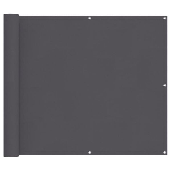vidaXL &Eacute;cran de balcon anthracite 90x1000 cm 100% polyester oxford