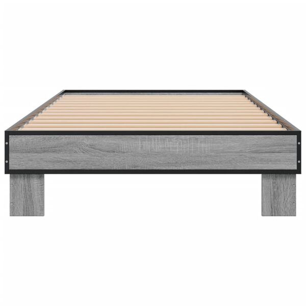 vidaXL Cadre de lit sans matelas sonoma gris 90x200 cm