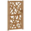 vidaXL Portail de jardin 100x200 cm en acier patin&eacute;, design l&eacute;ger
