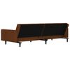 vidaXL Canap&eacute;-lit &agrave; 2 places avec tabouret Marron Tissu microfibre