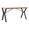 vidaXL Table &agrave; manger cadre en Y 160x80x75 cm bois de pin massif acier