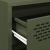 vidaXL Buffet vert olive 68x39x73,5 cm acier lamin&eacute; &agrave; froid