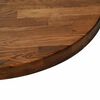 vidaXL Plateau de table Marron foncé Ø 70 x 2.5 cm Chêne massif