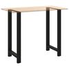 vidaXL Pieds de table de bar Noir 2 pi&egrave;ces 60 x (110-111) cm Acier