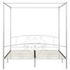 vidaXL Cadre de lit sans matelas avec baldaquin blanc 180x200 cm métal