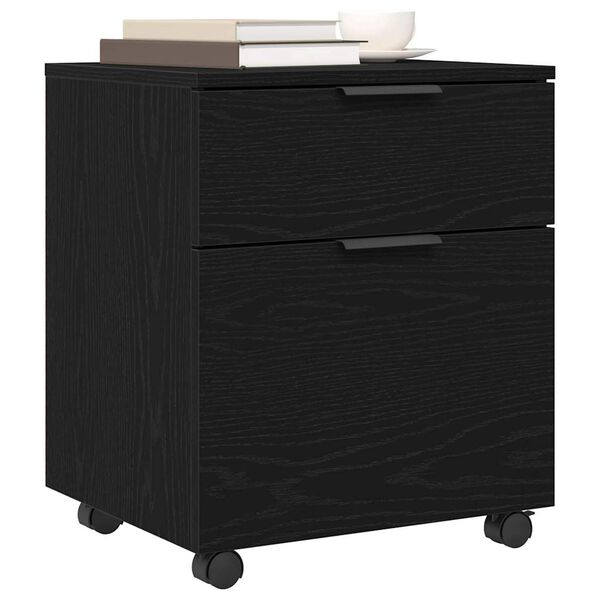vidaXL Cabinet de Dossier Ch&ecirc;ne noir 45 x 38 x 54 cm Bois d'ing&eacute;nierie