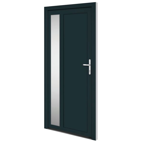 vidaXL Porte d'entr&eacute;e anthracite 98x200 cm PVC