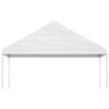 vidaXL Belv&eacute;d&egrave;re avec toit blanc 11,15x5,88x3,75 m poly&eacute;thyl&egrave;ne