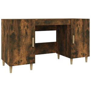 vidaXL Bureau Ch&ecirc;ne fum&eacute; 140x50x75 cm Bois d'ing&eacute;nierie