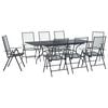 vidaXL Ensemble de salle &agrave; manger pour jardin 9 pc Anthracite