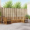 vidaXL Ensembles de canap&eacute;s 7 pcs Naturel Bois d'Acacia Massif
