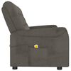 vidaXL Fauteuil de massage inclinable à 3 places gris foncé