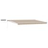 vidaXL Auvent r&eacute;tractable &eacute;lectrique Beige et blanc 4,5 &times; 3 m