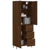 vidaXL Buffet haut Ch&ecirc;ne marron 69,5x34x180 cm Bois d'ing&eacute;nierie