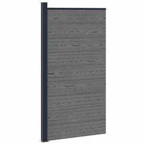 vidaXL Panneau de cl&ocirc;ture 95 x 186 cm WPC et Aluminium Gris