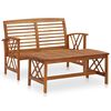 vidaXL Salon de jardin 2 pcs Bois d'acacia solide
