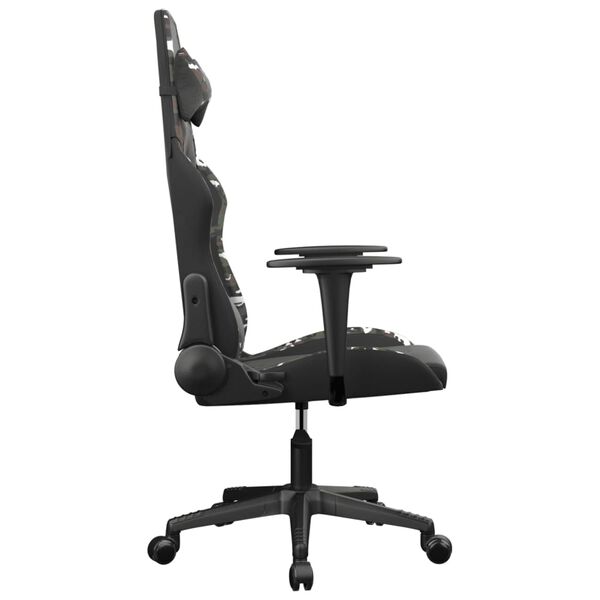 vidaXL Chaise de jeu de massage Noir et camouflage Similicuir